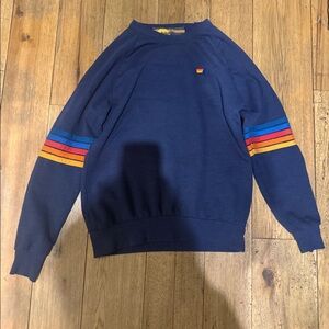 Aviator Nation 5 stripe sweatshirt Blue